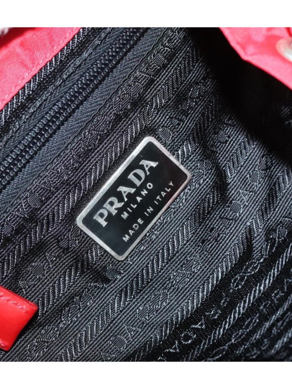 PRADA Backpack Nylon Red - Picture 14 of 16